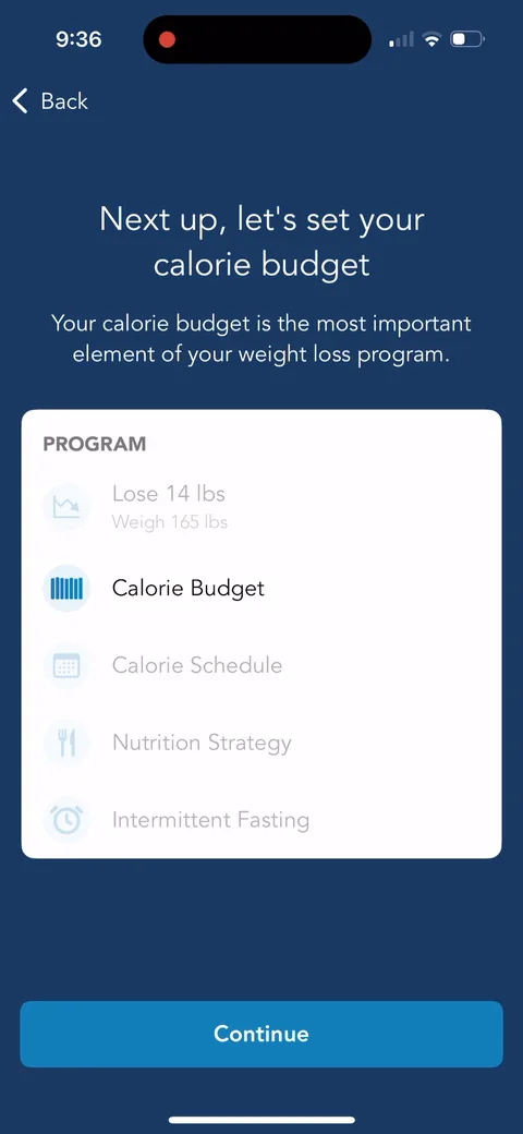 Lose It onboarding screen 18