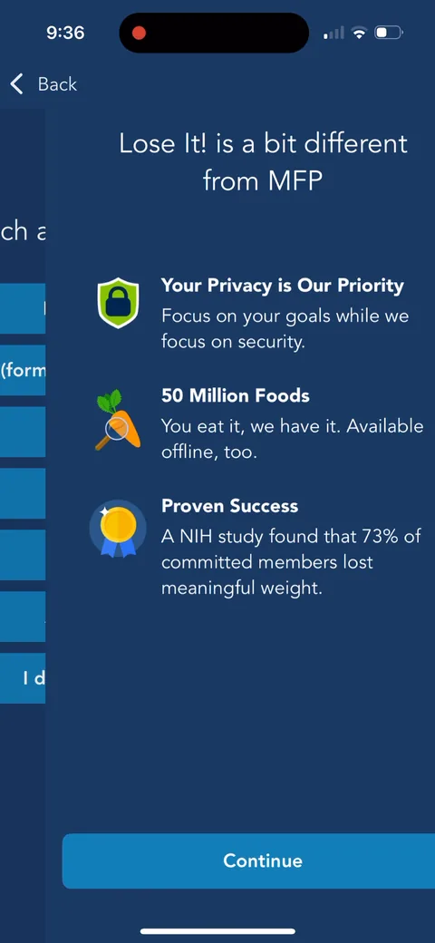 Lose It onboarding screen 23: 