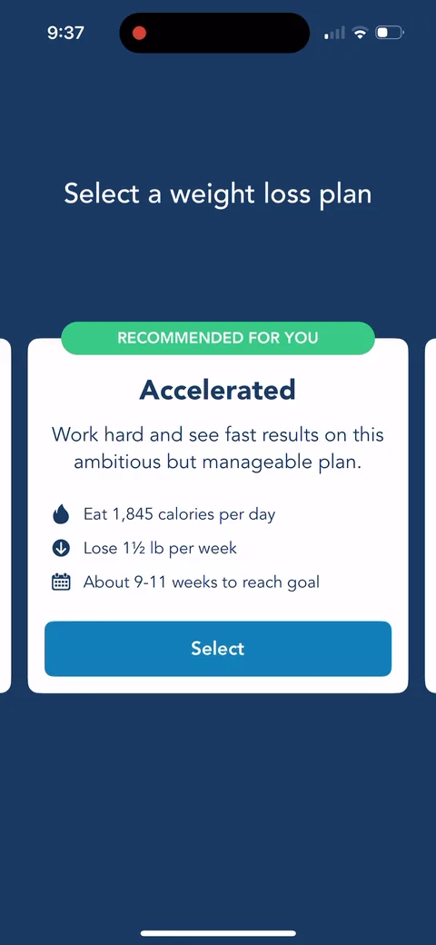 Lose It onboarding screen 36: 