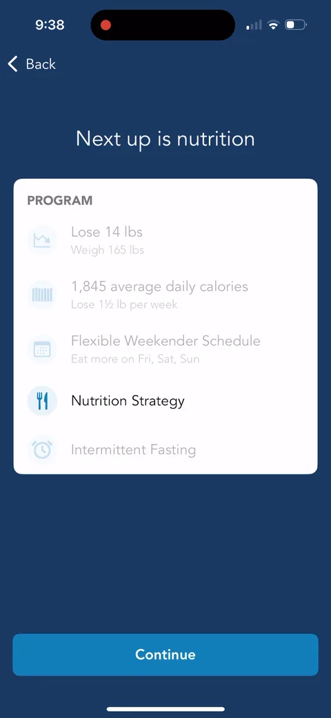 Lose It onboarding screen 51