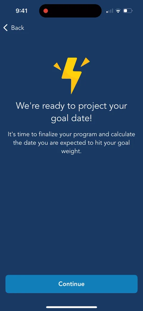 Lose It onboarding screen 90: 