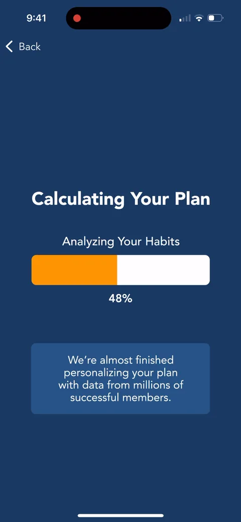 Lose It onboarding screen 93: 