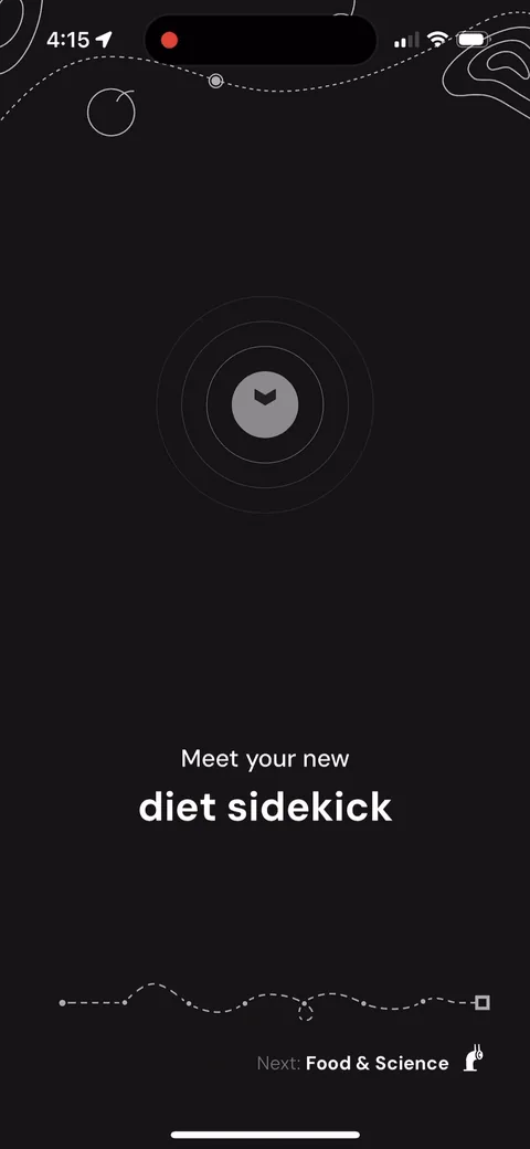Macrofactor onboarding screen 4: 