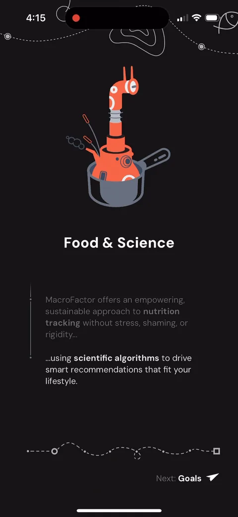 Macrofactor onboarding screen 7: 