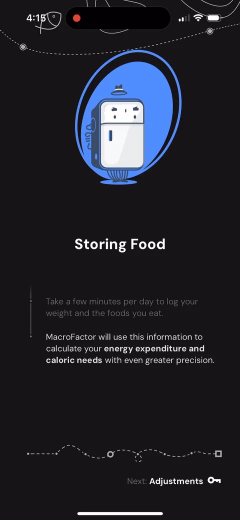 Macrofactor onboarding screen 13: They set the effort expectation up front: 