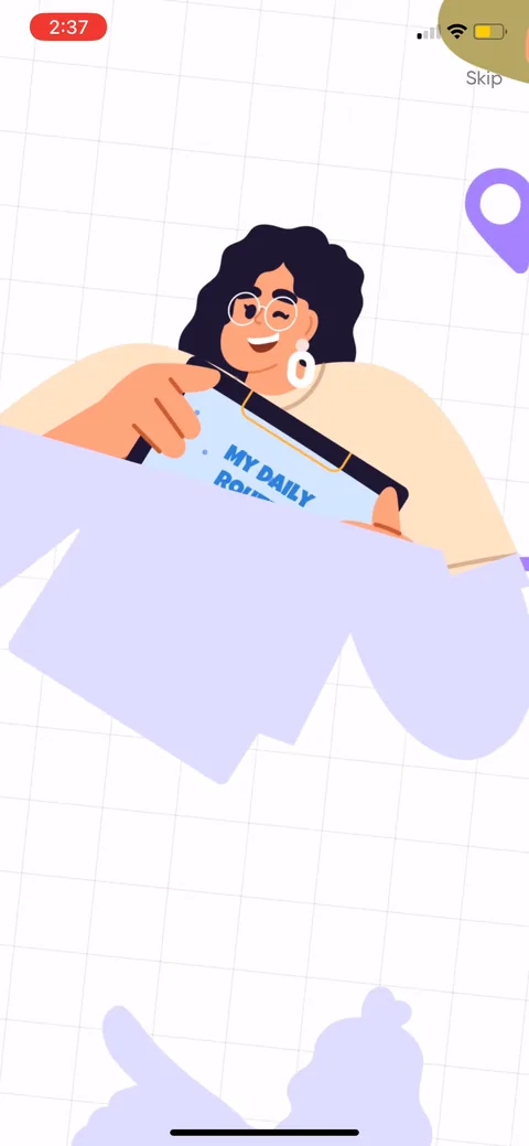 Me onboarding screen 40: They let you skip the paywall
