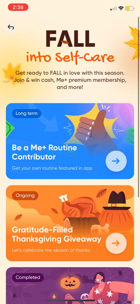 Me onboarding screen 67
