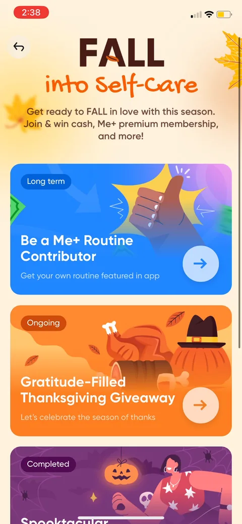 Me onboarding screen 69