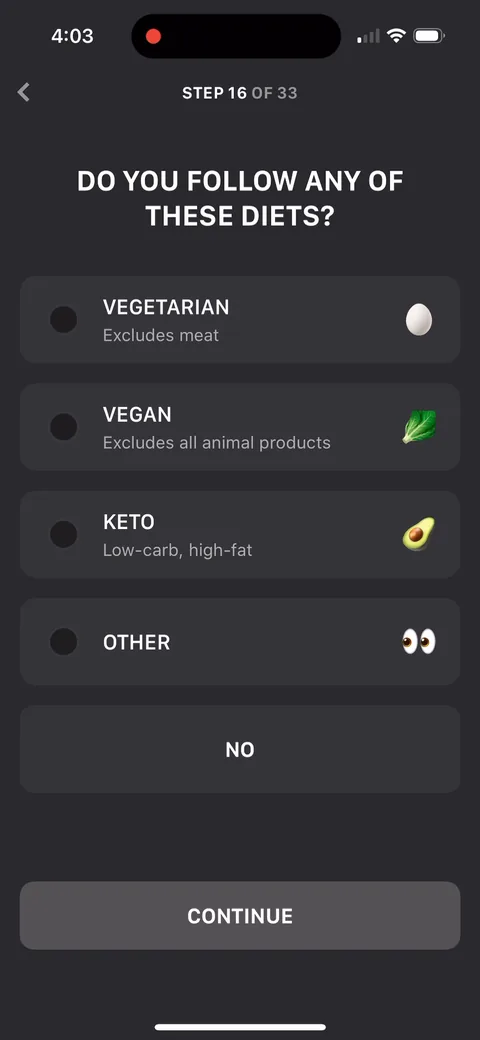 Muscle Booster onboarding screen 34