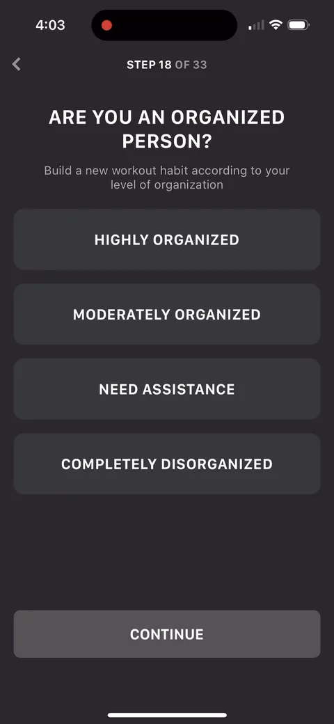 Muscle Booster onboarding screen 38: 