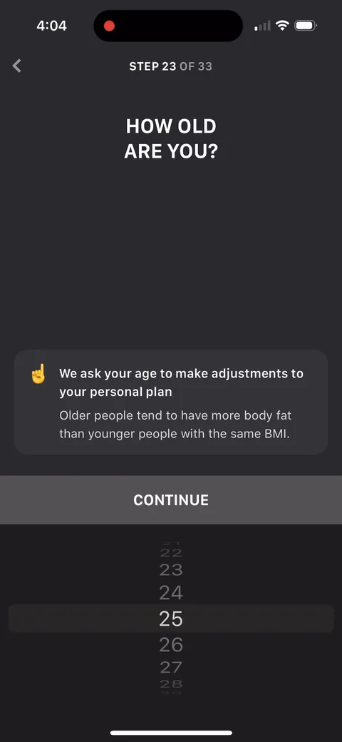 Muscle Booster onboarding screen 52: 