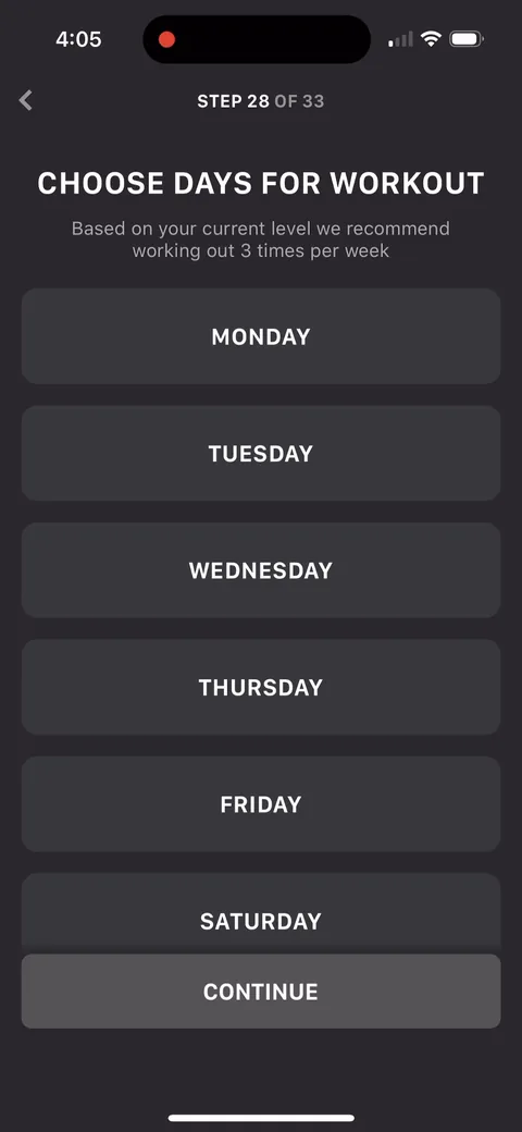 Muscle Booster onboarding screen 70: 