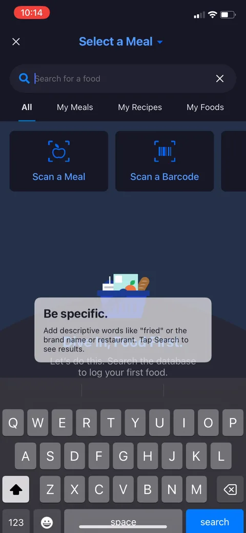 Myfitnesspal onboarding screen 40