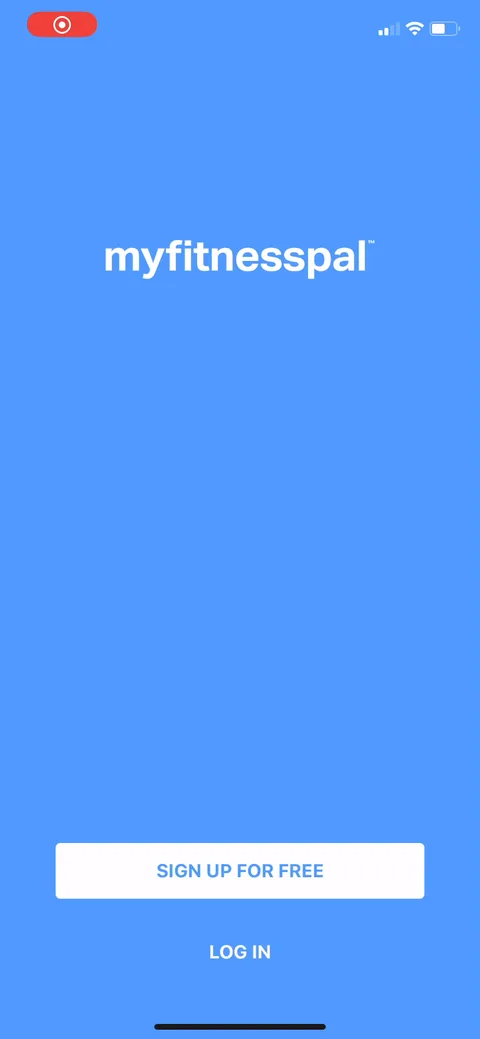 Myfitnesspal onboarding screen 1