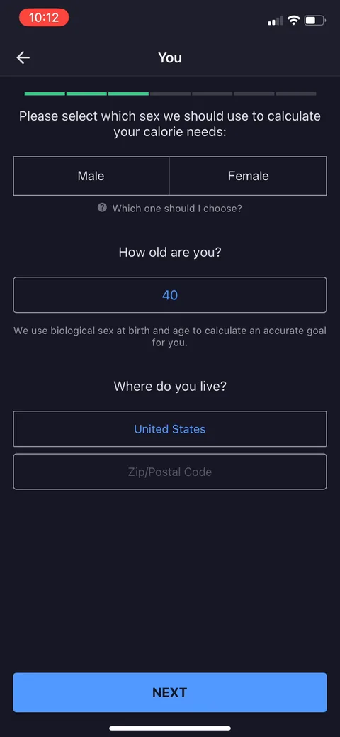 Myfitnesspal onboarding screen 8