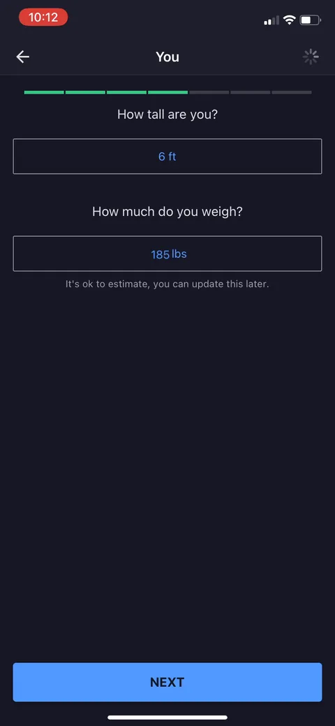 Myfitnesspal onboarding screen 19
