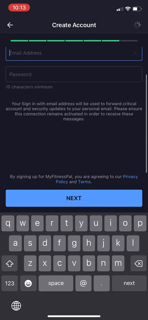 Myfitnesspal onboarding screen 22
