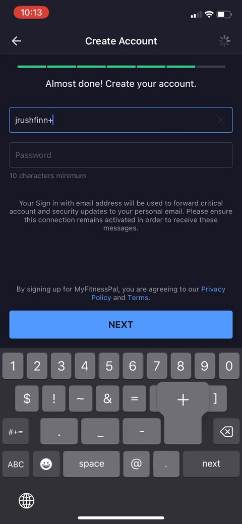 Myfitnesspal onboarding screen 24