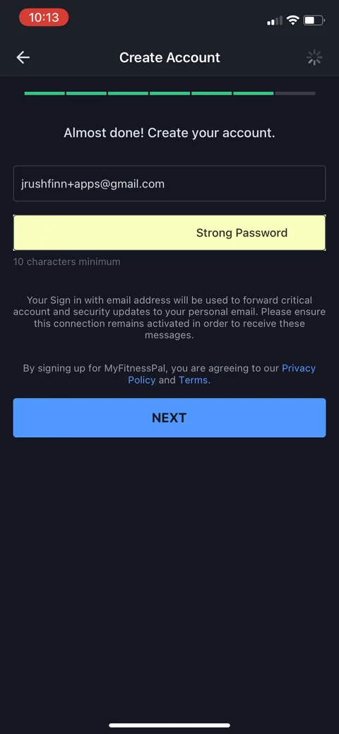 Myfitnesspal onboarding screen 29
