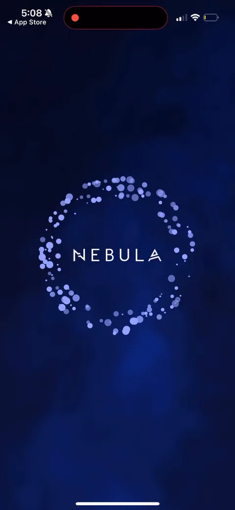 Nebula onboarding screen 1