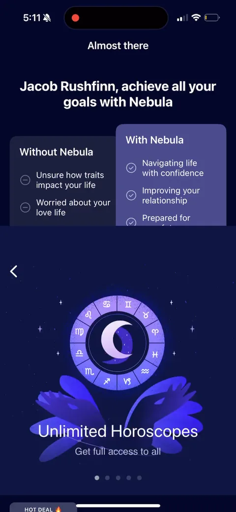 Nebula onboarding screen 102