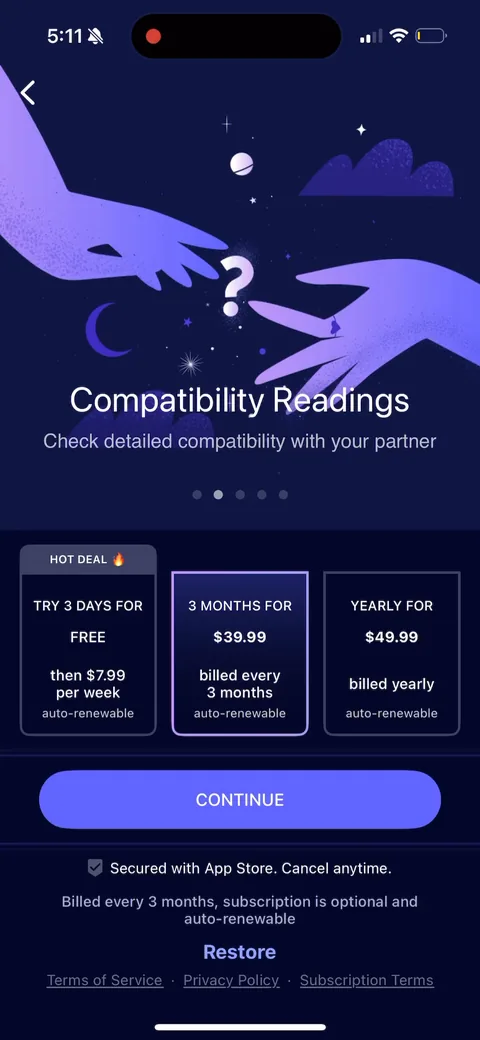 Nebula onboarding screen 108