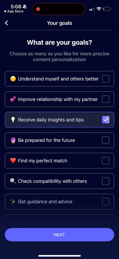 Nebula onboarding screen 12