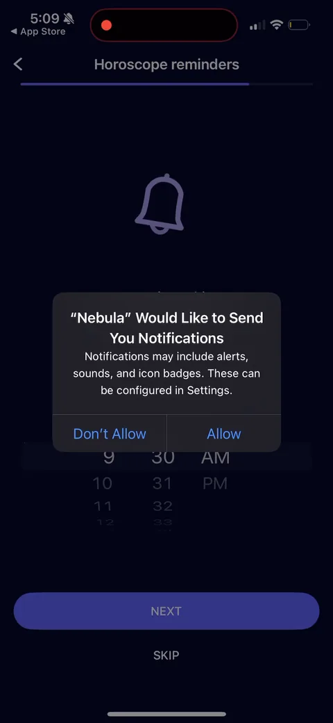 Nebula onboarding screen 40