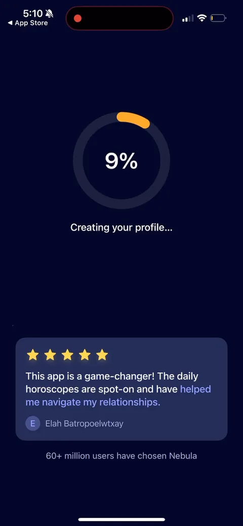 Nebula onboarding screen 58