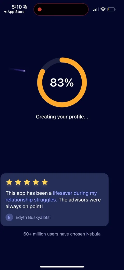 Nebula onboarding screen 64