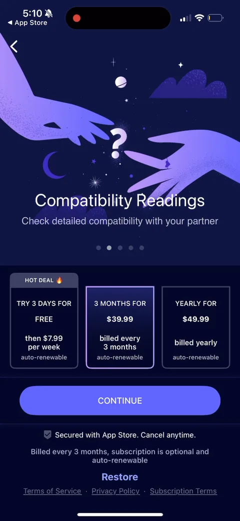 Nebula onboarding screen 72