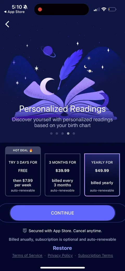 Nebula onboarding screen 75