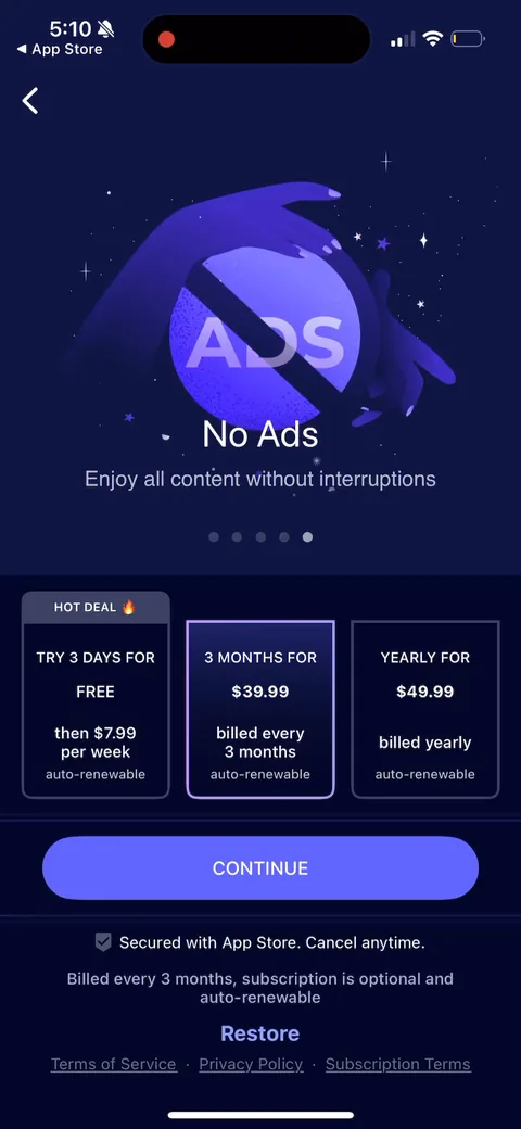 Nebula onboarding screen 76