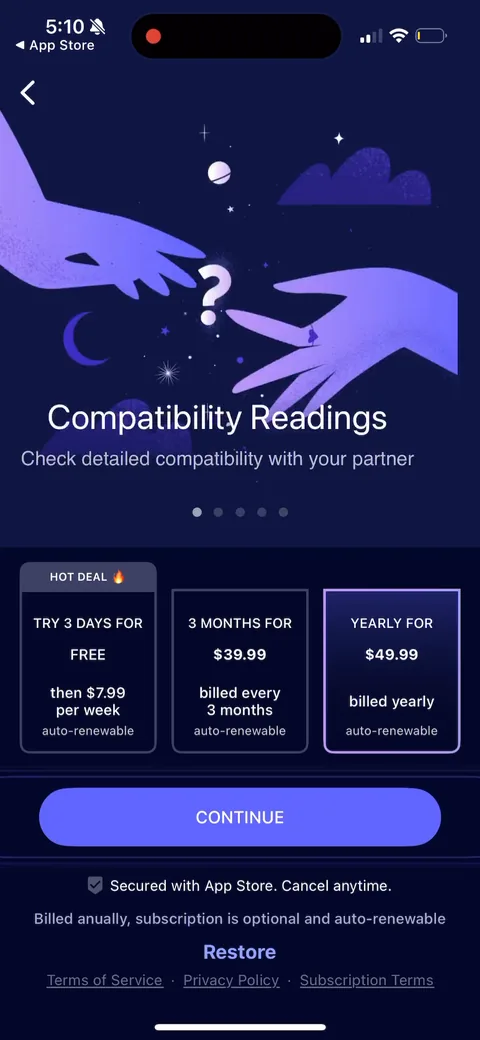 Nebula onboarding screen 78