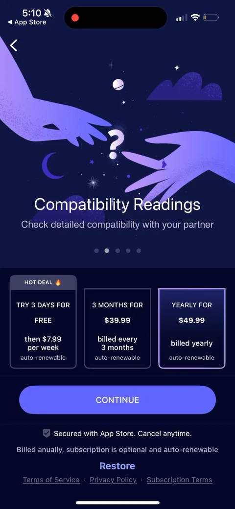 Nebula onboarding screen 80