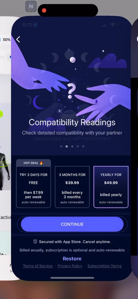 Nebula onboarding screen 96