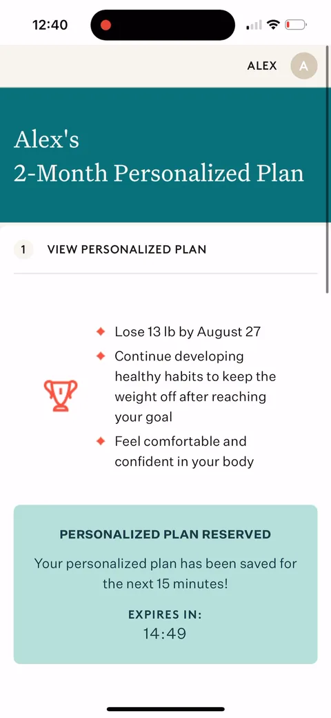 Noom onboarding screen 113