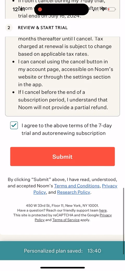 Noom onboarding screen 138
