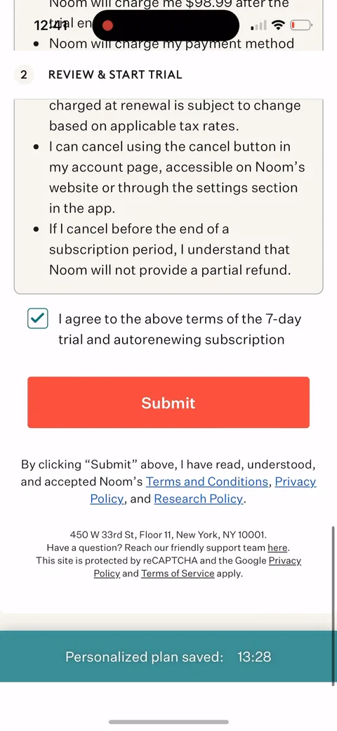 Noom onboarding screen 143