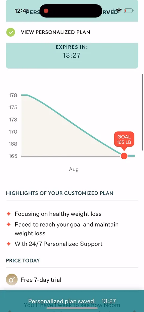 Noom onboarding screen 146