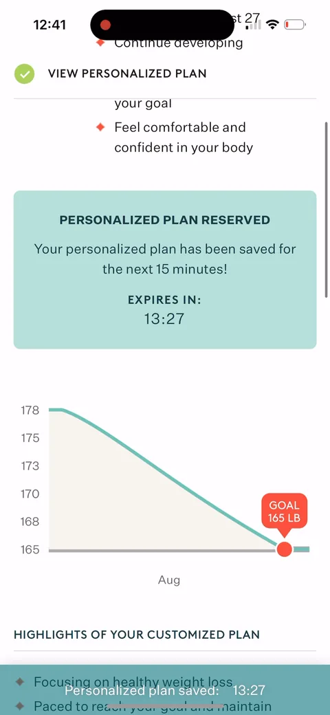 Noom onboarding screen 147
