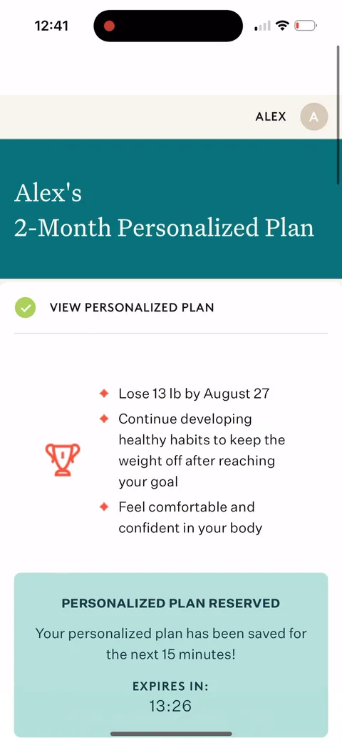 Noom onboarding screen 149