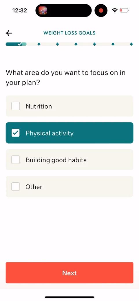 Noom onboarding screen 17