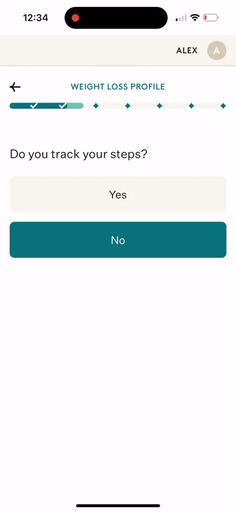 Noom onboarding screen 37