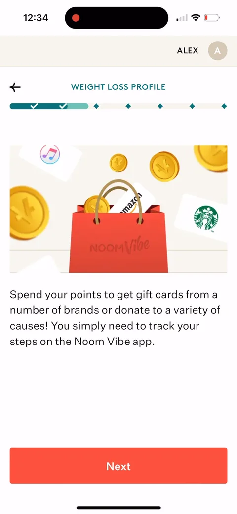 Noom onboarding screen 39
