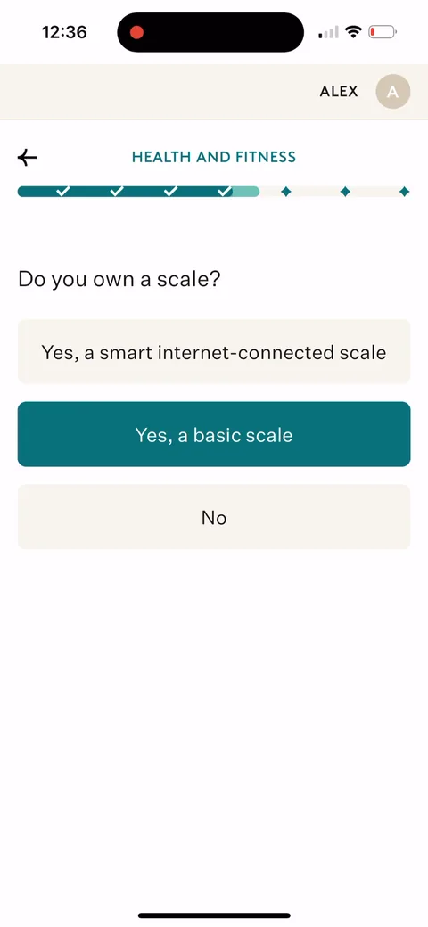 Noom onboarding screen 64