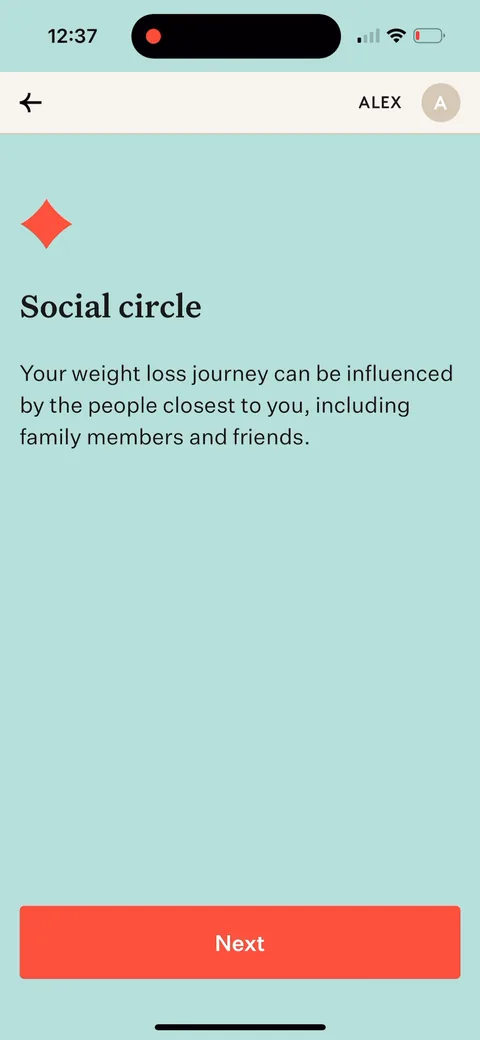 Noom onboarding screen 68