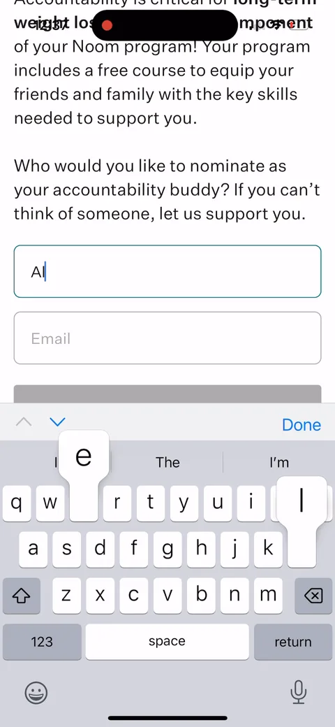 Noom onboarding screen 76
