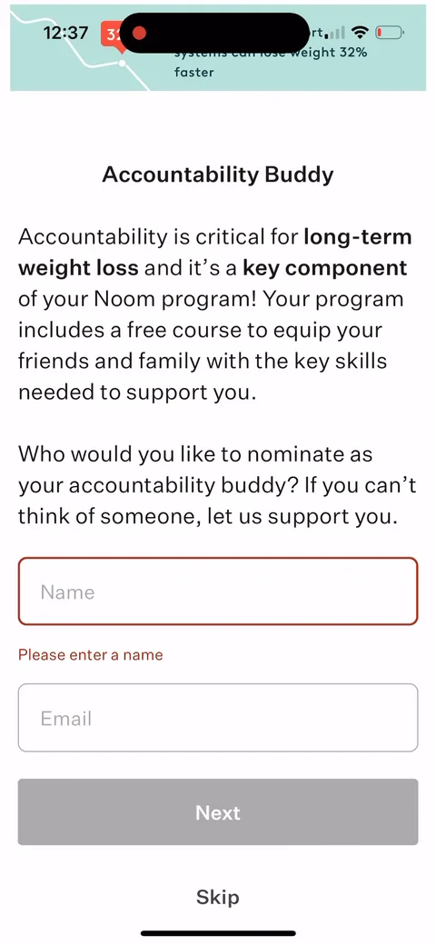 Noom onboarding screen 79