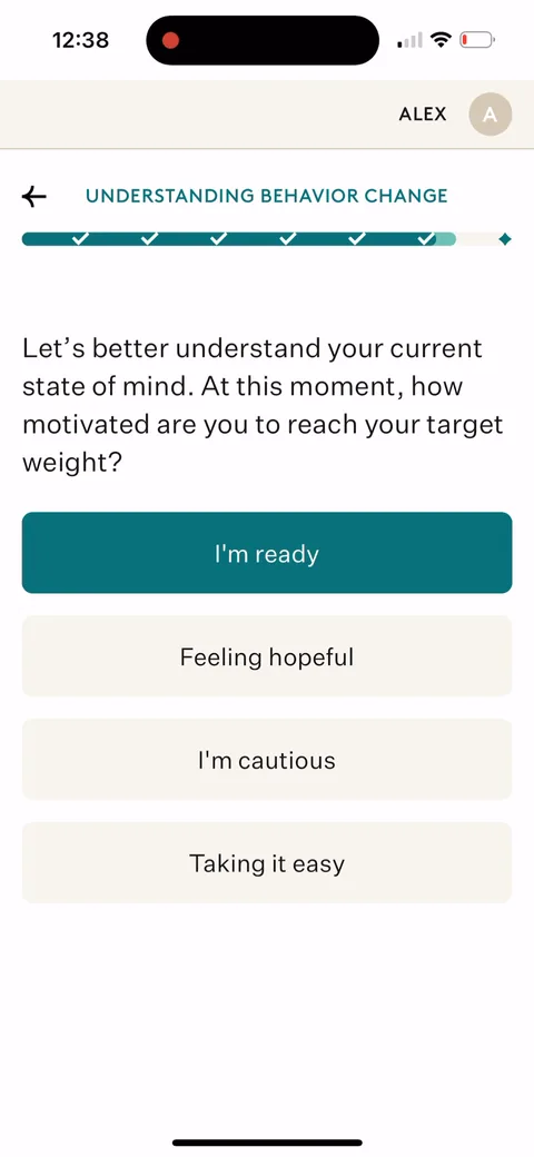 Noom onboarding screen 81